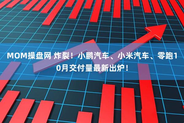 MOM操盘网 炸裂！小鹏汽车、小米汽车、零跑10月交付量最新出炉！
